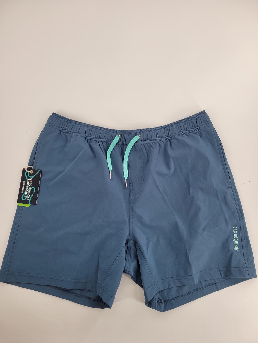 Bamboo Ave Shorts Mens Size L Sky Blue 6" Short Comfy New